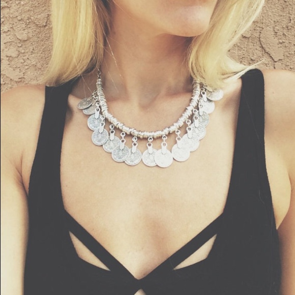 Bohemian coin necklace